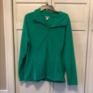 Old Navy green fleece full zip jacket